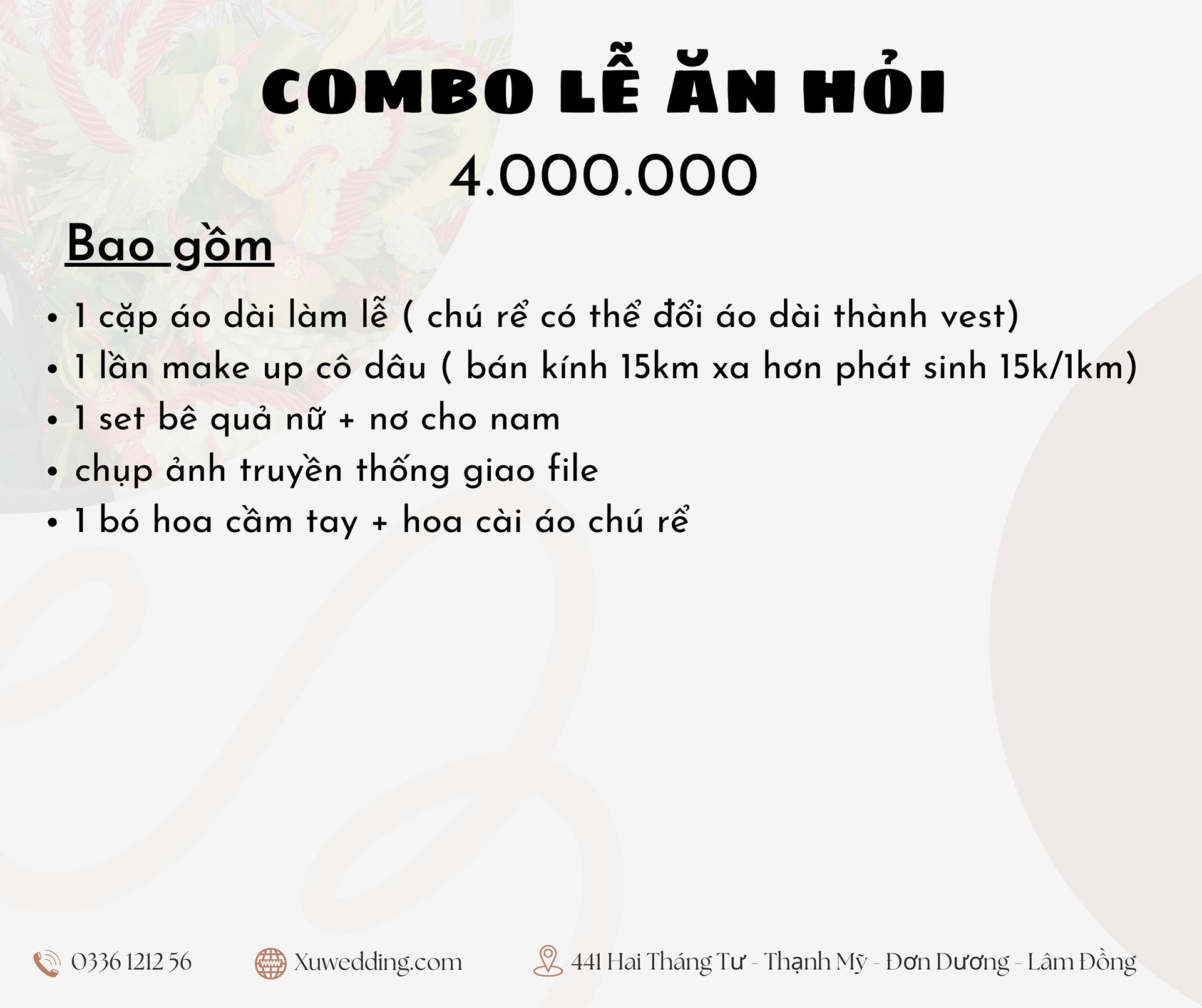 COMBO LỄ ĂN HỎI
